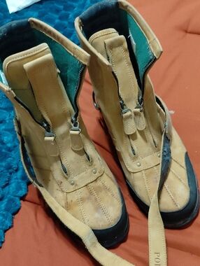 Polo by Ralph Lauren Tan Boots with Green Interior